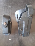 Biała kabura policyjna z ładownicą