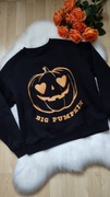 Czarna ocieplana bluza Sinsay roz.L dynia Halloween