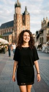 Nowy czarny komplet koszulka z mini rozmiar 36
