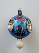 Bombka szklana wisior reflektorek retro ozdoby choinkowe prl vintage 