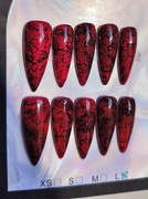 Zestaw Press On Nails Rękodzieło - koronka i kocie oko.. Rozmiar L