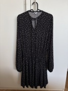 Naree sukienka mini Sole black czarna w kropki S 36