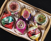 Bombki choinkowe prl cytrynki reflektorki retro ozdoby na choinkę vintage 