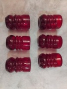 Zestaw szklanek pijaczewska Huta Barbara prl antyk starocie szkło kolorowe 