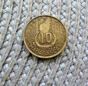 Madagaskar Francuski 10 Frank 1953r