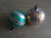 Bombki choinkowe szklane z PRL - u
