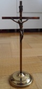 Krzyż, stojący, pasyjka, mosiądz