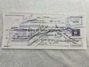 Czek Canada 1952 r.