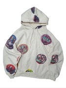 LimitowanaBluza Pull&bear x kenny scharf nadruk na całości boxy retro nike