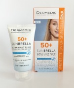 Ultralekki krem ochronny SPF 50+ Dermedic Sunbrella dla skóry naczyniowej