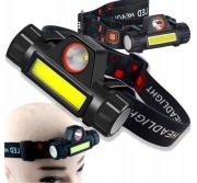 Latarka czołowa z magnesem LED 4w1 lampka USB akumulator