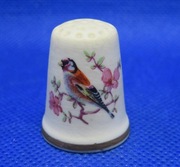 Naparstek Kolekcjonerski Porcelanowy Ibis Portugal Ptak Gil 