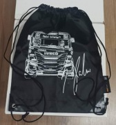 Worko-plecak czarny z nadrukiem teamu Iveco Steffi Halm Team Schwabentruck