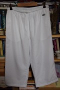 Oldschool Reebok klasyk białe luźne spodnie sportowe 3/4 siateczka y2k 