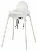 Ikea antilop krzesło do karmienia z pasami + tacka