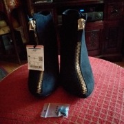 ZARA BASIC Piękne, czarne botki za kostkę 38