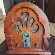 DREWNIANE RADIO W STARYM STYLU - LAT 30-TYCH - RETRO - 