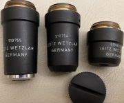 3szt i 1 zakrętka obiektywy z do mikroskopu Leitz Leica 4x 10x 40x