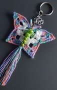 Breloczek motylek na szydełku z zawieszką