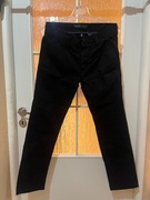 spodnie męskie materiałowe Chinosy czarne Zara Man 40 L Basic Collection