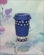 Kubek ceramiczny turystyczny z pokrywką ceramika Z.C. Bolesławiec