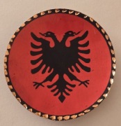 Magnes na lodówkę metalowy Talerz ALBANIA Godło Flaga(42) 