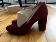 Bordowe botki, rozmiar 37