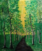 obraz akrylowy tytuł- Dębowa Aleja 50x40