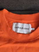 CALVIN KLEIN JEANS__ bluza męska orange logo  ___BDB__L