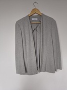 Szara marynarka Reserved bez zapięcia - wiskoza - klasyczna, elegancka