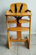 Krzesełko do karmienia drewniane HERLAG z regulacją