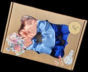 Zestaw prezentowy gumki do włosów satynowe 3 sztuki scrunchie frotka