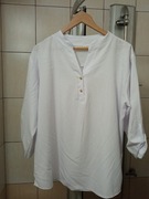 Bluzka z rękawem 3/4 damska biała rozmiar 54