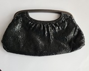 VINTAGE TOREBKA CZARNA Z METALOWEJ SIATECZKI, 70'