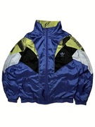 Niebieska kurtka Adidas Retro Vintage 80s 90s haft boxy nike logo 00s