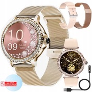 SMARTWATCH ZEGAREK DAMSKI ROZMOWY EKG PULS PL MENU