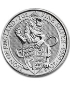 Kolekcjonerska moneta serii Bestie Krolowej 2oz Lew Anglii 2016