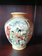 Flakon z motywem chińskim fajans