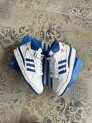 Buty damskie młodzieżowe Adidas forum High skórzane białe