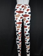 Legginsy Sissycos wzór krowa S, nowe z metkami, elastyczne