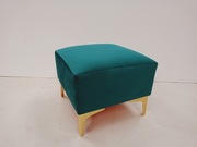 Pufa  turkus złote nogi 