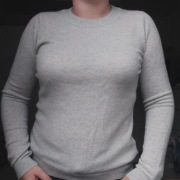 H&M Premium kaszmirowy sweter damski szary 100% kaszmir okazja S 36 M 38