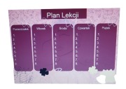 Plan lekcji+ pisak z magnesem, magnetyczny,imię 