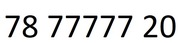 Złoty numer 78 77777 20