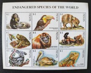 !!! NEVIS ZWIERZĘTA PTAKI - SERIA W ARKUSZU - CZYSTE**!!! 