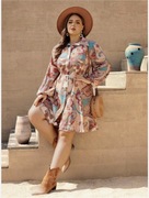 SUKIENKA KLASYCZNA ROZKLOSZOWA Z DŁUGIM RĘKAWEM