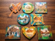 Ręcznie robione magnesy Retro Wrocław zabytki – Vintage Różne wzory