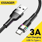 Przewód ładowania kabel Essager usb usbc led 2m