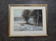 Obraz pejzaż zimowy Autor Anna Suchanek