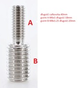 SZPILKA REDUKCYJNA M8 NA M6 INOX
